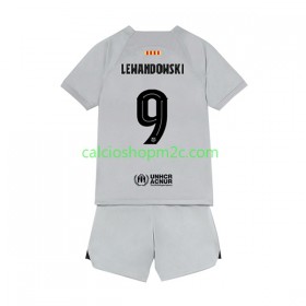 Barcellona Lewandowski 9 Bambino Maglia Terza 2022/2023 Manica Corta (+ Pantaloncini)